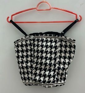 Houndstooth Crop Top
