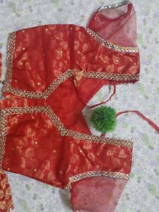 Red Embroidered Lehenga Choli Set