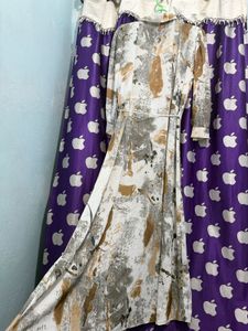 Abstract Print Maxi Dress