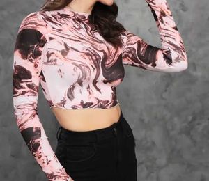 Abstract Printed Crop Top