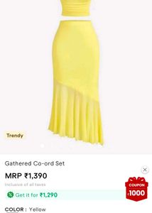 Yellow Co-ord Set - Trendy &amp; Chic