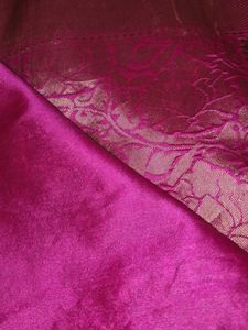 Elegant Pink &amp; Gold Silk Saree