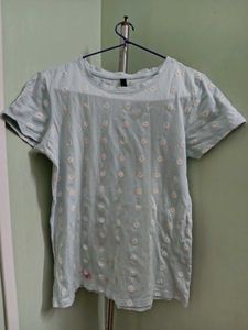 Cute Floral Embroidered Top