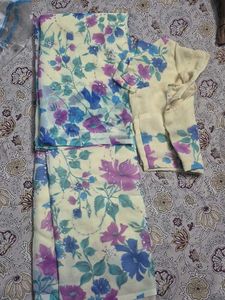 Floral Print chiffon saree
