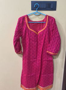 Dark Pink Colour Beautiful Kurta