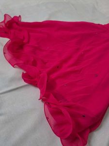 Beautiful Pink Sequined Ethnic Gown for Girls