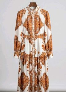 Boho Print Maxi Dress ( buttoned )
