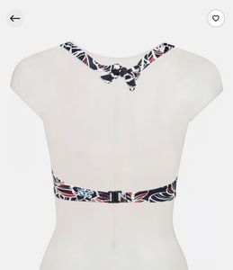Chic Floral Print Halter Bikini Top