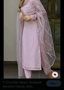 Elegant Lavender Kurta Set with Dupatta