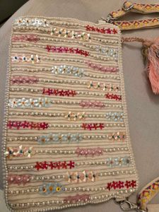 Boho Embroidered Beaded Shoulder Bag