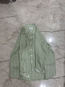 Next Striped Button-Up Top