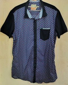 Navy Blue Short Sleeve Shirt