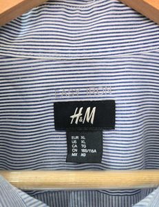 H&amp;M Striped Blue Shirt
