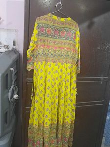 Vibrant Yellow Printed Kurta