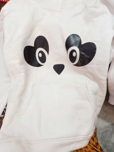 Winter Special White Cute Panda Hoodie sweatshirt