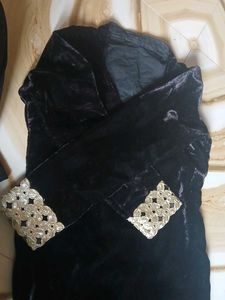 Elegant Black Velvet Kurta