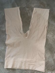 H&amp;M Beige Seamless Ribbed Leggings In XS