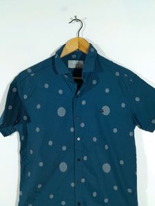 Navy Blue Polka Dotted Shirt (Men's)