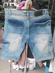 Distressed Denim Shorts