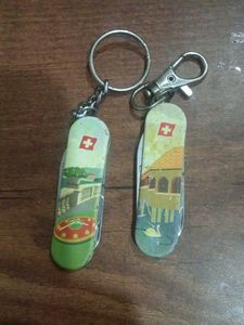 2 vintage Swiss Knife Keychain ,Geneva &amp; Luzern