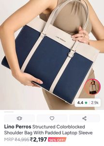 Stylish Two-Tone Tote Bag