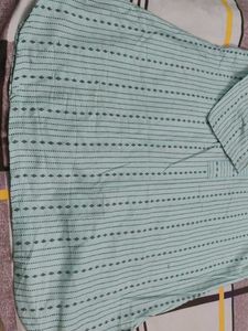 Light Blue Striped Kurta