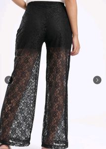Black lace pants