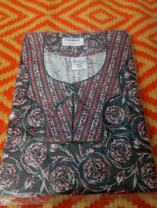 Stylish Printed Piping Nighty XXL