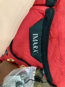 Red Embroidered Tunic Dress