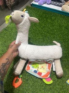 Fisher-Price Grow-with-Me Tummy Time Llama Plush