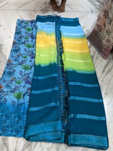 MULTICOLORED GEORGET SAREE