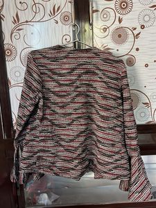 Chic Textured Jacket with Bell Sleeves