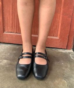 Classic Black Double Strap Mary Janes