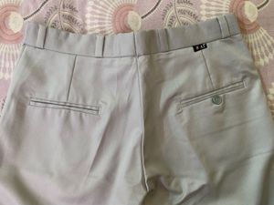 Men's Light Grey Formal Trousers