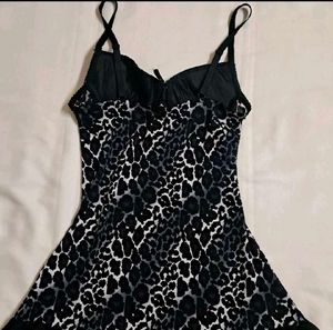 Y2k Vintage Leopard Print Babydoll Dress