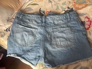 Distressed Denim Shorts