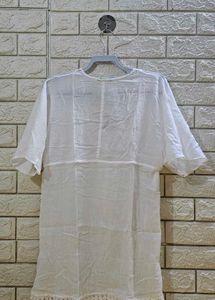 M&amp;S White Boho Lace Trim Top  Size fits L–X