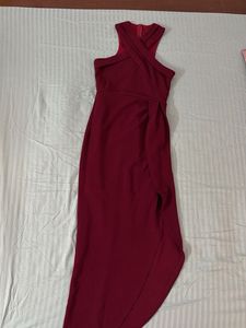 Elegant Maroon Cocktail Dress