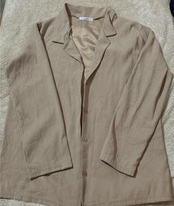 Elegant Beige Oversized Jacket