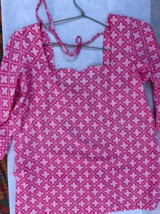 Pink Printed Kurta - Stylish &amp; Comfortable