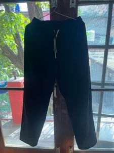 Black Casual Drawstring Pants