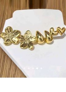 Gold Tone Earring Set