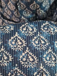 Blue Printed Kurta plazo  Set