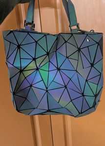 Geometric Reflective Tote Bag