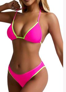Hot Pink & Neon Bikini Top