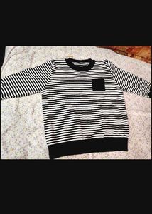 Striped Pocket Sweatshirt