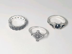 Silver Oxidized Rings