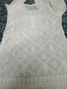 White Chikankari Kurta