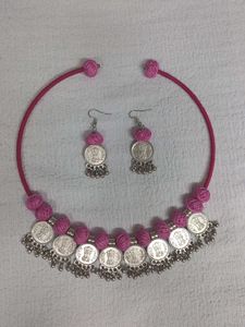 Handmade Coin Necklace &amp; Earrings Set