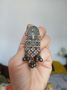 Brass Bohemian Peacock Dangle Earrings